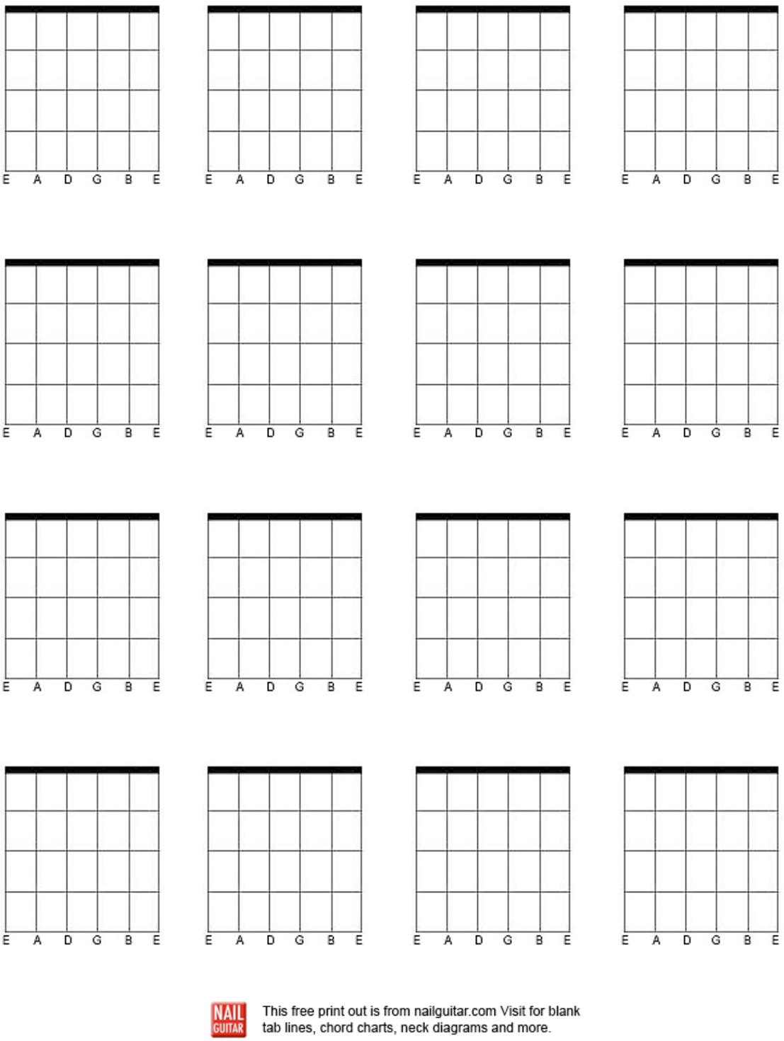 blank guitar chord sheets